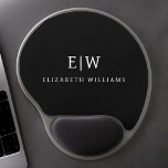 Mouse Pad De Gel Monograma Moderno Minimalista Preto e Branco<br><div class="desc">Apresentando nossa Coleção de Monogramas Modernos Minimalistas Pretos e Brancos: adote simplicidade e sofisticação com nossos designs minimalistas, curados para elevar seu estilo sem esforço. Feita de olho na estética moderna, essa coleção apresenta designs negras e brancos elegantes, acentuados por monogramas personalizados. De papelaria chic a acessórios versáteis, nossa coleção...</div>