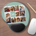 Mouse Pad De Gel Monograma Personalizado de Colagem de Fotografias<br><div class="desc">Use até 11 quadrados Instagram ou selecione fotos telefônicas para criar um presente exclusivo e pessoal. Ou você pode ficar com o filhote hipster e fazer uma moda. Se precisar ajustar as fotos,  clique na ferramenta personalizar para fazer alterações.</div>