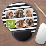 Mouse Pad De Gel Monograma Personalizado de Colagem de Fotografias<br><div class="desc">O plano de fundo inclui um padrão de distribuição opcional - Use cinco fotos quadradas para criar um presente exclusivo e pessoal. Ou você pode ficar com o filhote hipster e fazer uma moda. Se precisar ajustar as fotos,  clique na ferramenta personalizar para fazer alterações.</div>