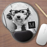 Mouse Pad De Gel Monograma Personalizado de Colagem de Fotos Preto<br><div class="desc">Você pode usar fotos do Instagram para este design. Use três fotos quadradas para criar um presente exclusivo e pessoal. Ou você pode ficar com o filhote hipster e fazer uma moda. Se precisar ajustar as fotos,  clique na ferramenta personalizar para fazer alterações.</div>