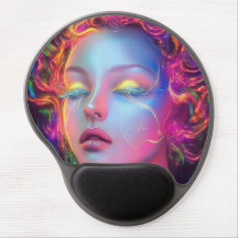 Mulher alienígena com cabelo cósmico