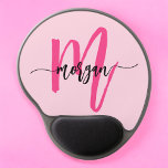 Mouse Pad De Gel Nome de Monograma de Rapariga de Script Moderno Ro<br><div class="desc">Adicione um pop de cor ao seu espaço de trabalho com o nosso Pad do Rato de Nome do Mouse com Script Moderno Rosa Quente, Girly Monogramo! Apresentando um design cor-de-rosa-quente vibrante e personalizado com seu nome em um script moderno chic, este mouse pad combina estilo com praticidade. A superfície...</div>