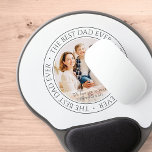 Mouse Pad De Gel O melhor Pai já moderno da foto clássica<br><div class="desc">Este design simples e clássico é composto por tipografia serif e adiciona uma foto personalizada. "O melhor Pai de sempre" circula a foto do seu pai,  pai,  papai etc.</div>