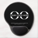Mouse Pad De Gel Pad do mouse preto personalizado<br><div class="desc">Um simples modelo de negócios preto e branco personalizado em um estilo moderno minimalista que pode ser facilmente atualizado com o logotipo e o texto de sua empresa. Projetado com uma imagem de banner de logotipo horizontal (2560 x 1440 px), você pode personalizar alterando o texto e a imagem usando...</div>