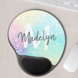Mouse Pad De Gel Padrão Bonito Colorido da Glam Holographic<br><div class="desc">Personalize facilmente este bonito e colorido fundo holográfico colorido de bolso com seu monograma e/ou nome personalizado.</div>
