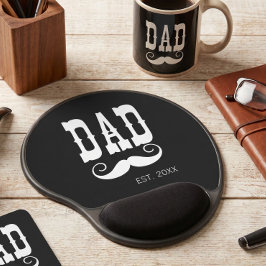 Mouse Pad De Gel Pai Estabeleceu Bigode ano western vintage