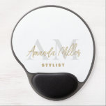Mouse Pad De Gel Personalizado Com Nome Monograma Moderno Dourado B<br><div class="desc">Apresentando o Dourado e mouse Pad do Mouse Gel Monograma, Personalizado com Nome - um acessório sofisticado e prático que traz um toque de elegância para o seu espaço de trabalho. Este mouse pad personalizado com descanso de pulso é um presente ideal para um chefe, colega de trabalho ou qualquer...</div>