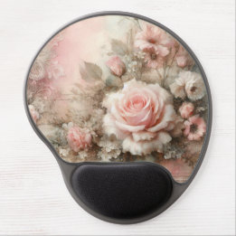Mouse Pad De Gel Rosa Rosa Rosa Rosa Rosa Pintel, Chique bonito Vin