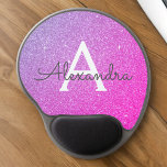 Mouse Pad De Gel Roxo Rosa Roxo Glitter Monograma Nome Mousepad<br><div class="desc">Monograma de brilho de brilho roxo e cor-de-rosa Monograma Nome Monograma Mousepad. Este Mousepad pode ser personalizado para incluir seu primeiro nome. Entre em contato com o designer para obter itens correspondentes personalizados.</div>