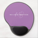 Mouse Pad De Gel Simples Lavanda Minimalista Nome de Dois Monograma<br><div class="desc">Simples Lavanda Minimalista Dois Monogramas Nome perfeito para chefes,  consultores,  profissionais ou empresários.</div>