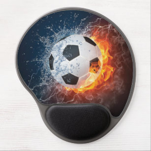 Mouse Pad De Gel Travesseiro decorativo Flaming de Futebol/Bola de 