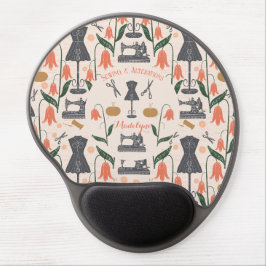Mouse Pad De Gel Vintage Sewing Machine Seamstress Tailor