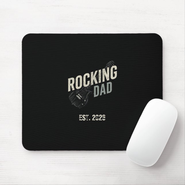 Mouse Pad de Guitarra Elétrica Retro Rocking Dad (Com mouse)