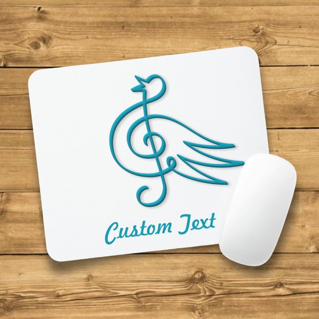 mouse pad de música de pássaro azul (Criador carregado)