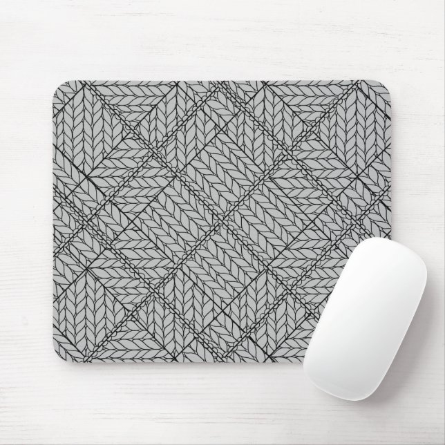 MOUSE PAD DE TRICÔ ARGILÁ CIZENTO (Com mouse)
