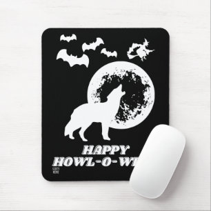 mouse pad engraçado "HAPPY HOWL-O-WEEN 2"
