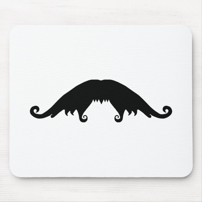 Mouse Pad Fancioso de Bigode Preto (Frente)