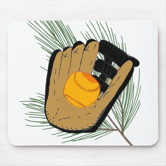 Mouse Pad for Young Boy with Glove & Ball (Frente)