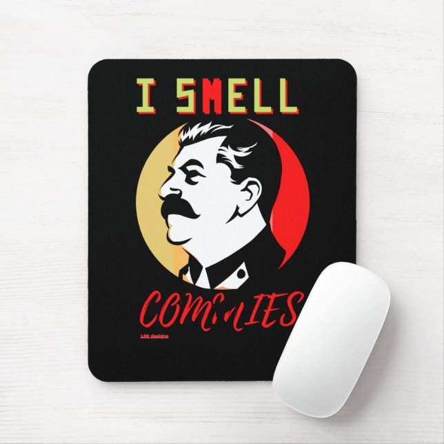 mouse pad "I SMELL COMMIES 3 STALIN" (Com mouse)