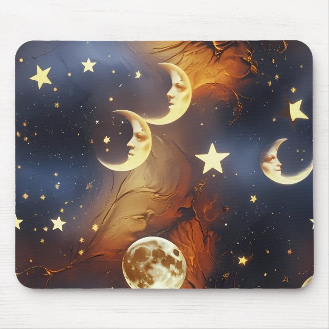 Mouse Pad – Luxury Dreamy Fiery Orange Celestial M (Frente)