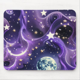 Mouse Pad – Luxury Purple Celestial Moon Phases