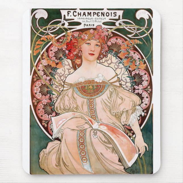 Mouse pad of "Alphonse Mucha",No.02 (Frente)