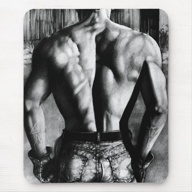 Mouse Pad Para Homens Arte Masculina Legal Bodybui (Frente)