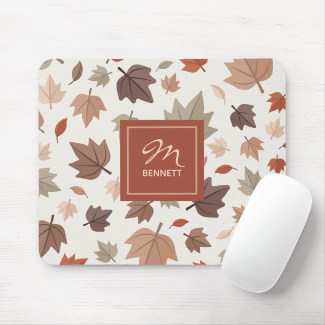 Mouse Pad Personalizado com Nome da Família e Folh (Com mouse)