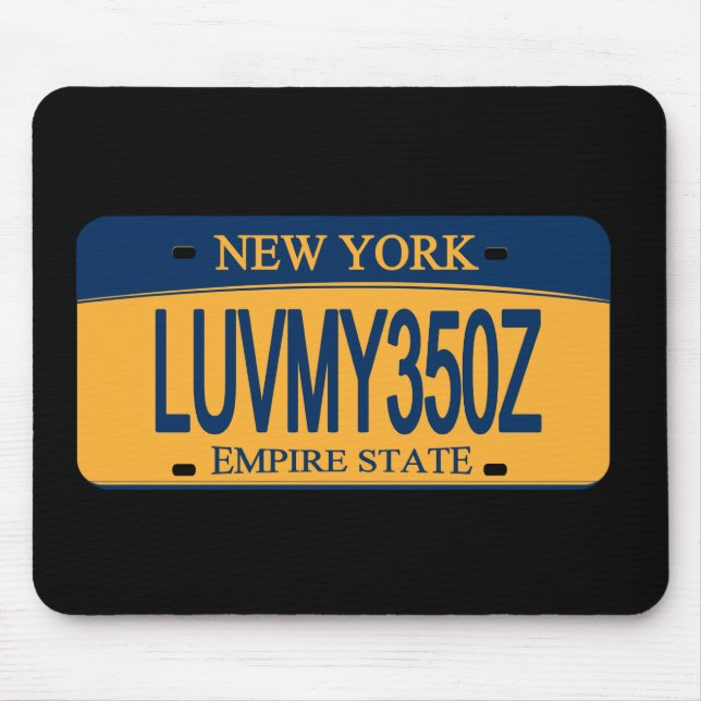  Mouse Pad Placa de Licença 350Z NY (Frente)