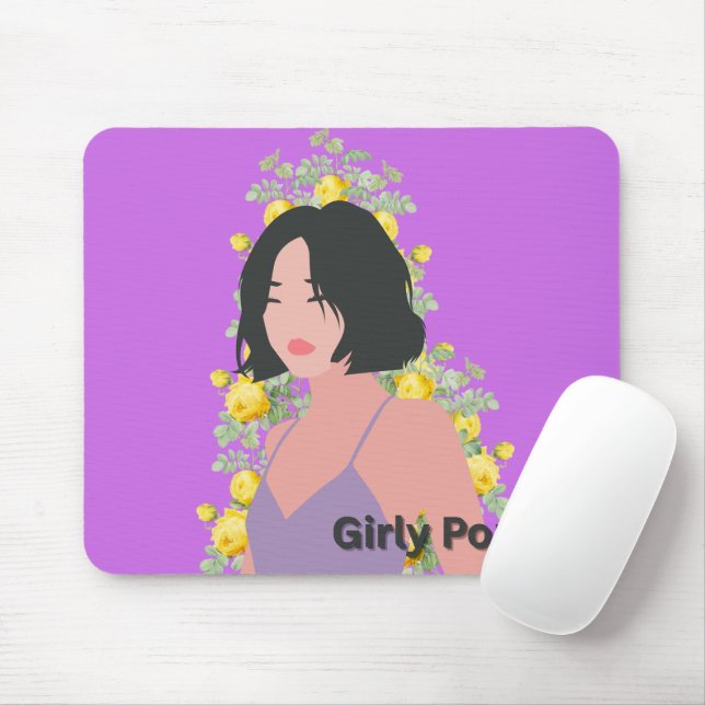 Mouse pad pop feminino Bob (Com mouse)