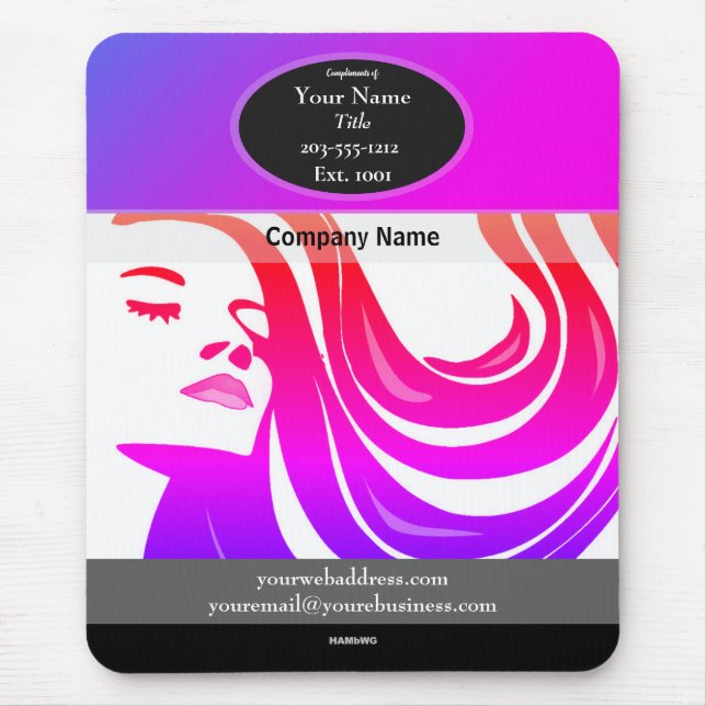 Mouse Pad Promocional para Salão de Cabelo - HAMby (Frente)
