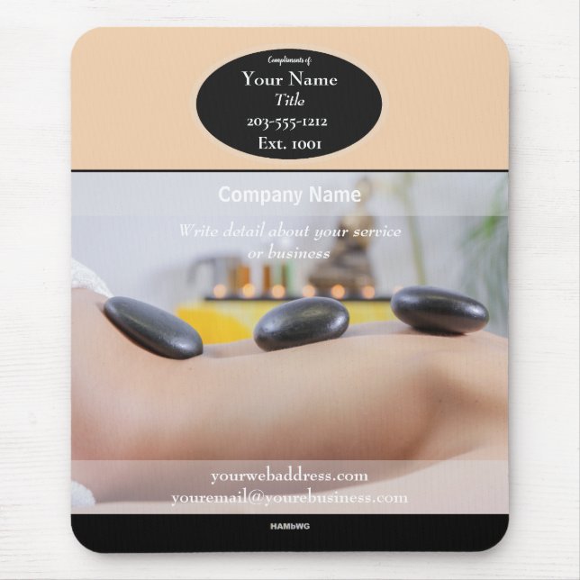 Mouse Pad Promocional para Spa - HAMbyWG (Frente)