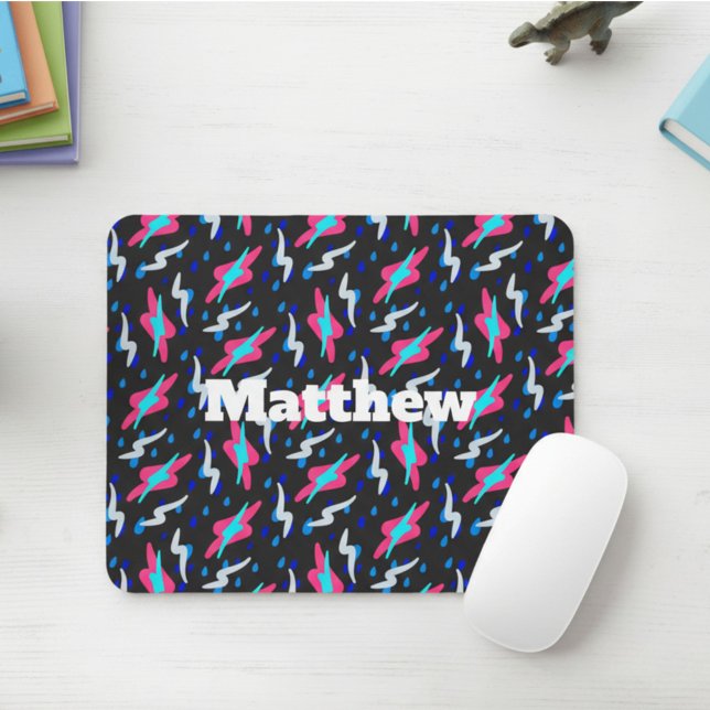 Mouse Pad Quadrado Personalizado Retro Relâmpago A (Criador carregado)
