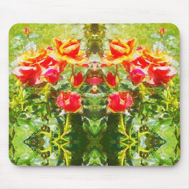 Mouse Pad - Rosas laranja (Frente)