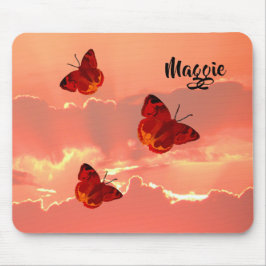 Mouse Pad Sunset e Borboletas