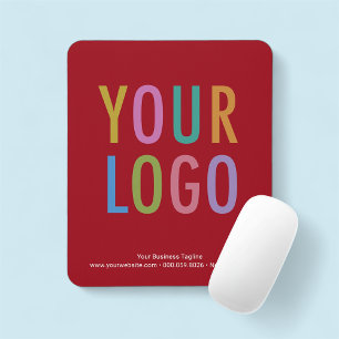 Mouse Pad Vermelho Empresarial Personalizado com L
