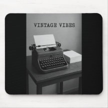 Mouse Pad "Vintage Vibes" da máquina de escrever V