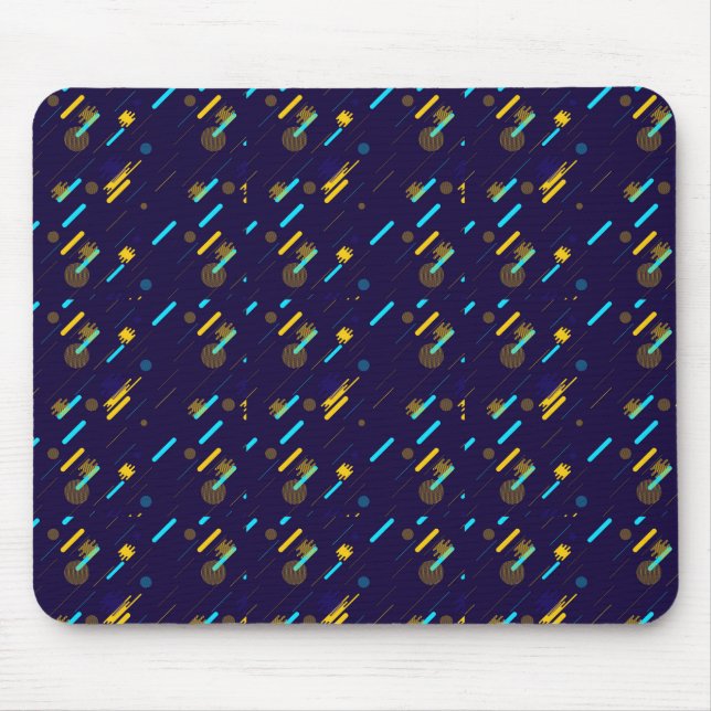 Mouse pad with a vibrant space-themed design (Frente)