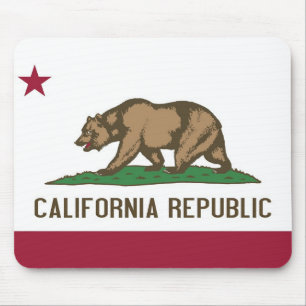 Mouse pad with Flag of California State - EUA