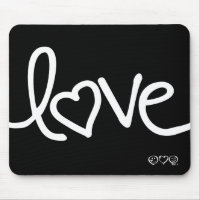 Mouse pads preto e branco do "amor"