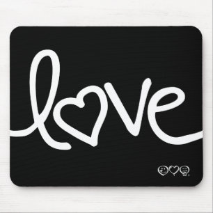 Mouse pads preto e branco do "amor"