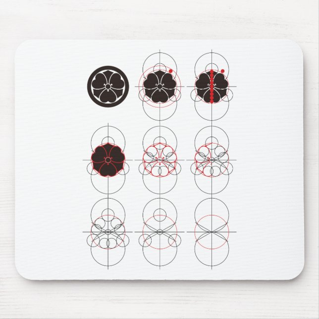 MOUSEPAD 丸に剣酢漿草作図 (Frente)