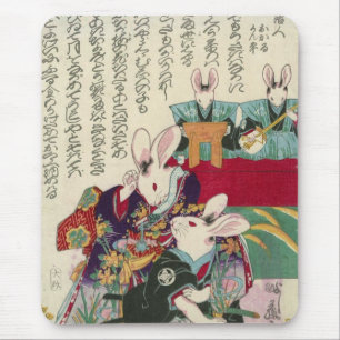 Mousepad 兎の歌舞伎役者, atores do 芳藤 do coelho,