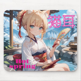 MOUSEPAD 温泉にきた猫耳娘