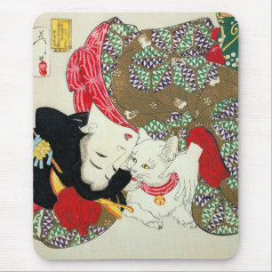 Mousepad 猫が好き, 芳年 eu amo gatos, Yoshitoshi, Uki