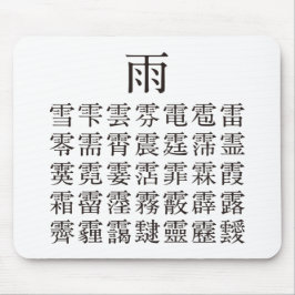 MOUSEPAD 雨と雨冠の漢字