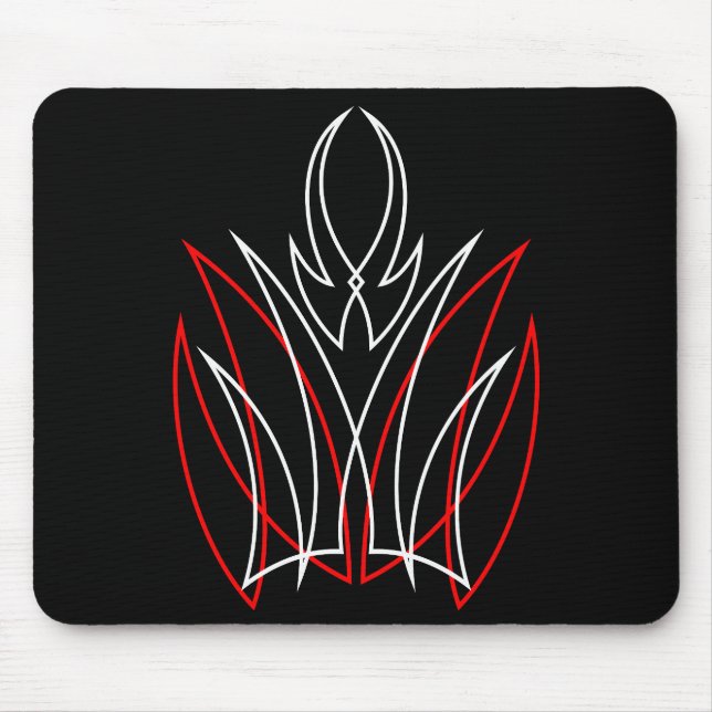Mousepad 0001 Pinstripe Rojo & Blanco (Frente)