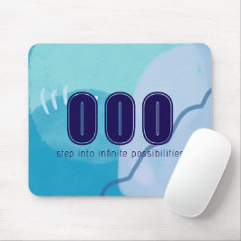 Mousepad 000 Números de anjo Víblias espirituais azuis