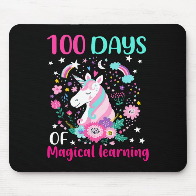 Mousepad 00 dias de aprendizado mágico que passa o unicórni (Frente)