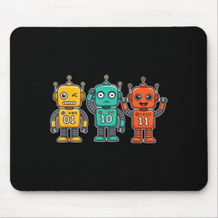 Mousepad 01 10 11 Robô Divertido para Homens Mulheres Crian